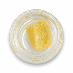 Blueberry Crumble cannabis concentrate in a 1g jar, sweet blueberry flavor, 30–40% THC