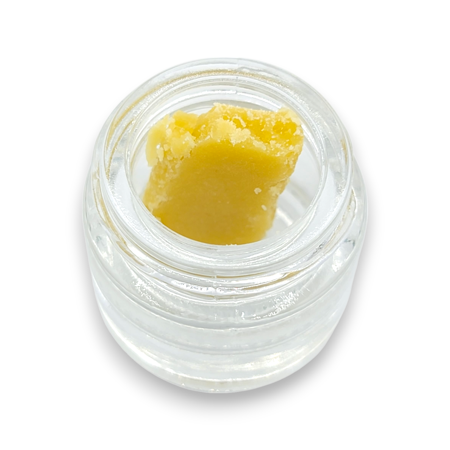 MAC Donut Budder concentrate in a 1g jar, hybrid cannabis extract, 25–35% THC, creamy dough flavor