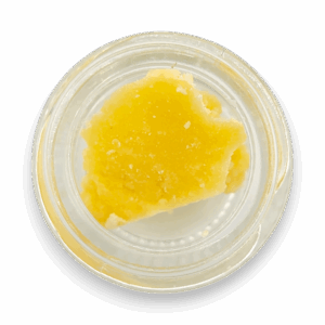 Space Cookies Budder concentrate in a 1g jar, hybrid cannabis extract, 18–22% THC