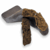 Classic Press Hash block – dark brown pressed resin with crumbly interior, 25–35% THC