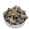 Darth Vader cannabis buds — indica reserve smalls with deep purple and heavy trichomes