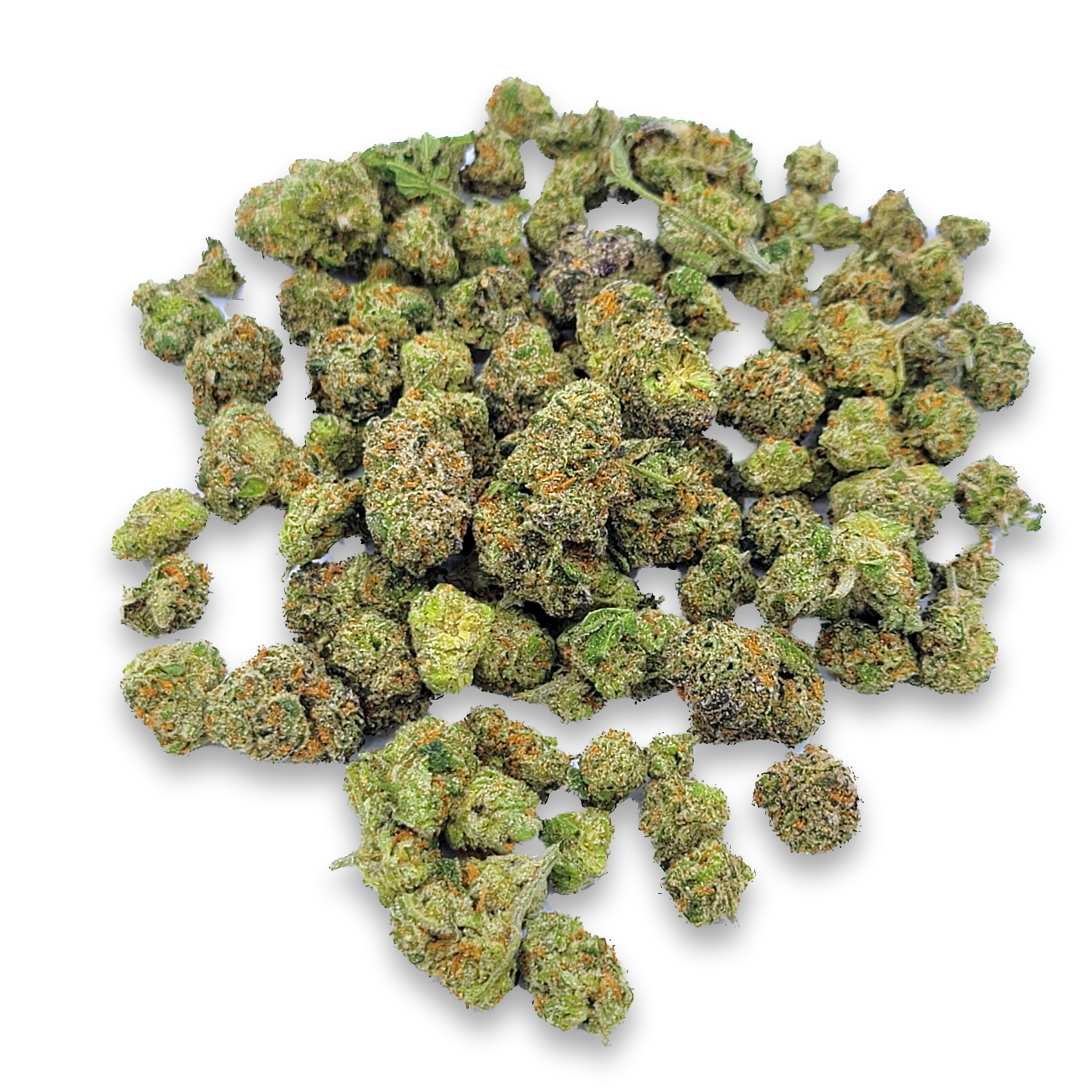 Fruity Pebbles OG mini bud structure and trichome coverage